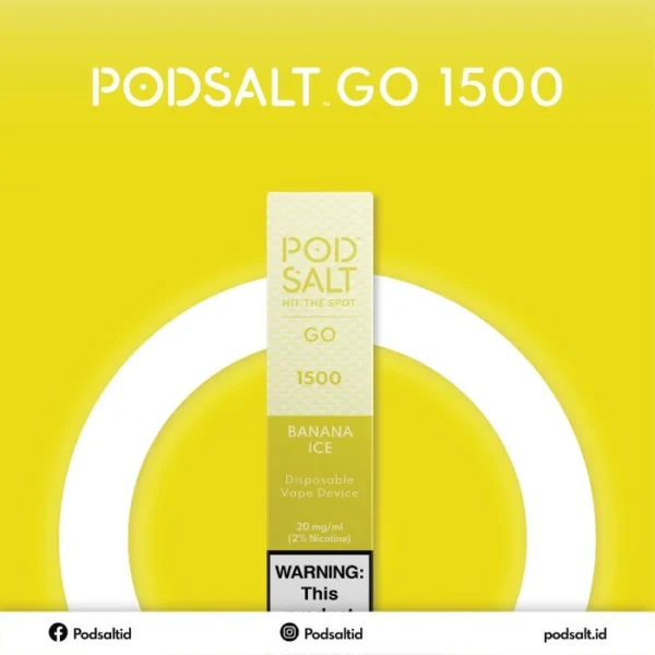 Podsalt Go 1500 Disposable Vape - Banana Ice - Image 2