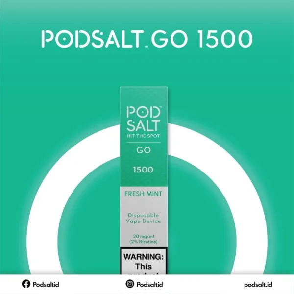 Podsalt Go 1500 Disposable Vape - Fresh Mint - Image 2