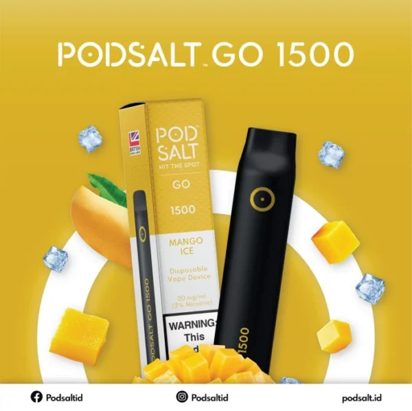 Podsalt Go 1500 Disposable Vape - Mango Ice