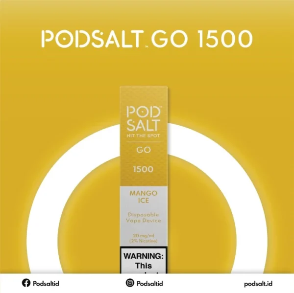 Podsalt Go 1500 Disposable Vape - Mango Ice - Image 3